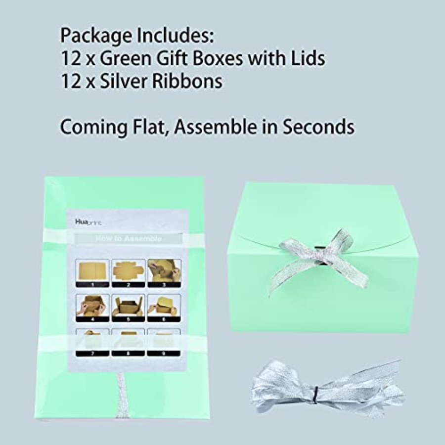 12 Sets Turquoise Green Gift B - огляд і ціна Gift Box Wrap Set