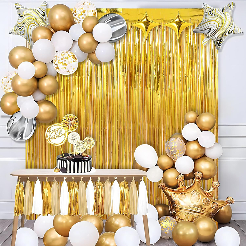 2M Glitter Gold Tinsel Fringe  - огляд і ціна Tinsel Garland Decoration
