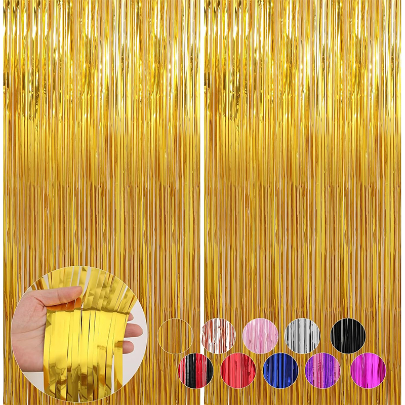 2M Glitter Gold Tinsel Fringe  - огляд і ціна Tinsel Garland Decoration