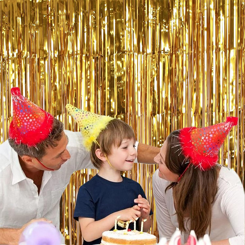 2M Glitter Gold Tinsel Fringe  - огляд і ціна Tinsel Garland Decoration