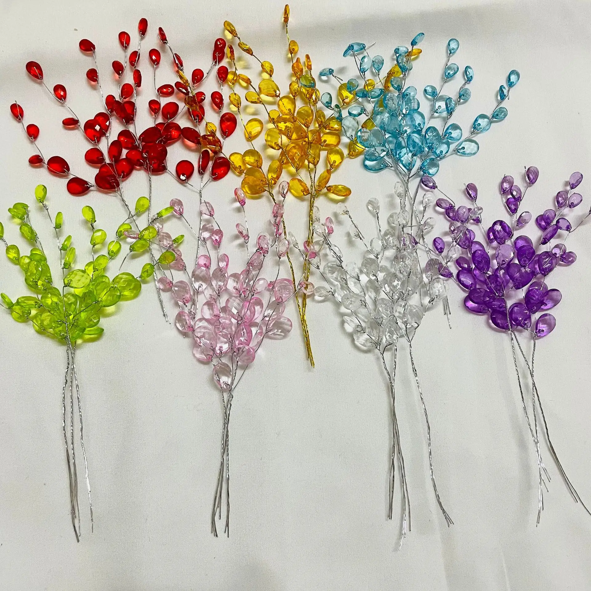 50Pcs 3-Forks Acrylic Strip Wa - огляд і ціна Christmas Wreath Fake