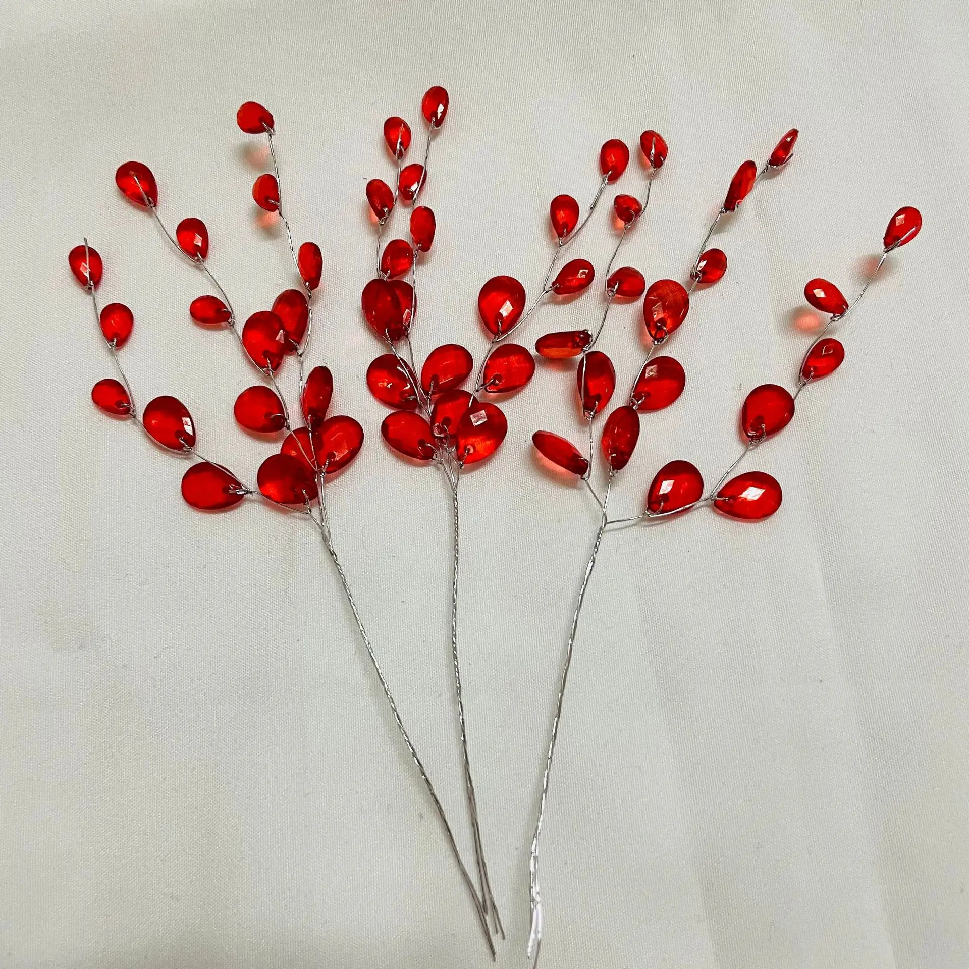 50Pcs 3-Forks Acrylic Strip Wa - огляд і ціна Christmas Wreath Fake