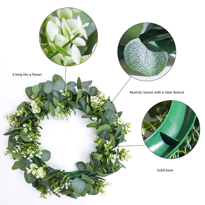 Eucalyptus Wreath Flowers Gift - огляд і ціна Christmas Wreath Fake