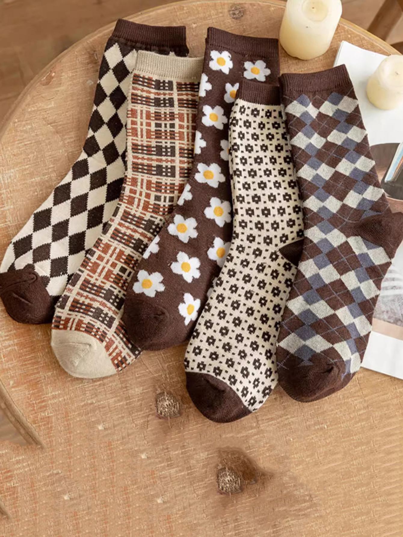 5 Pairs Women  Argyle Comforta - огляд і ціна Christmas Throw Blanket