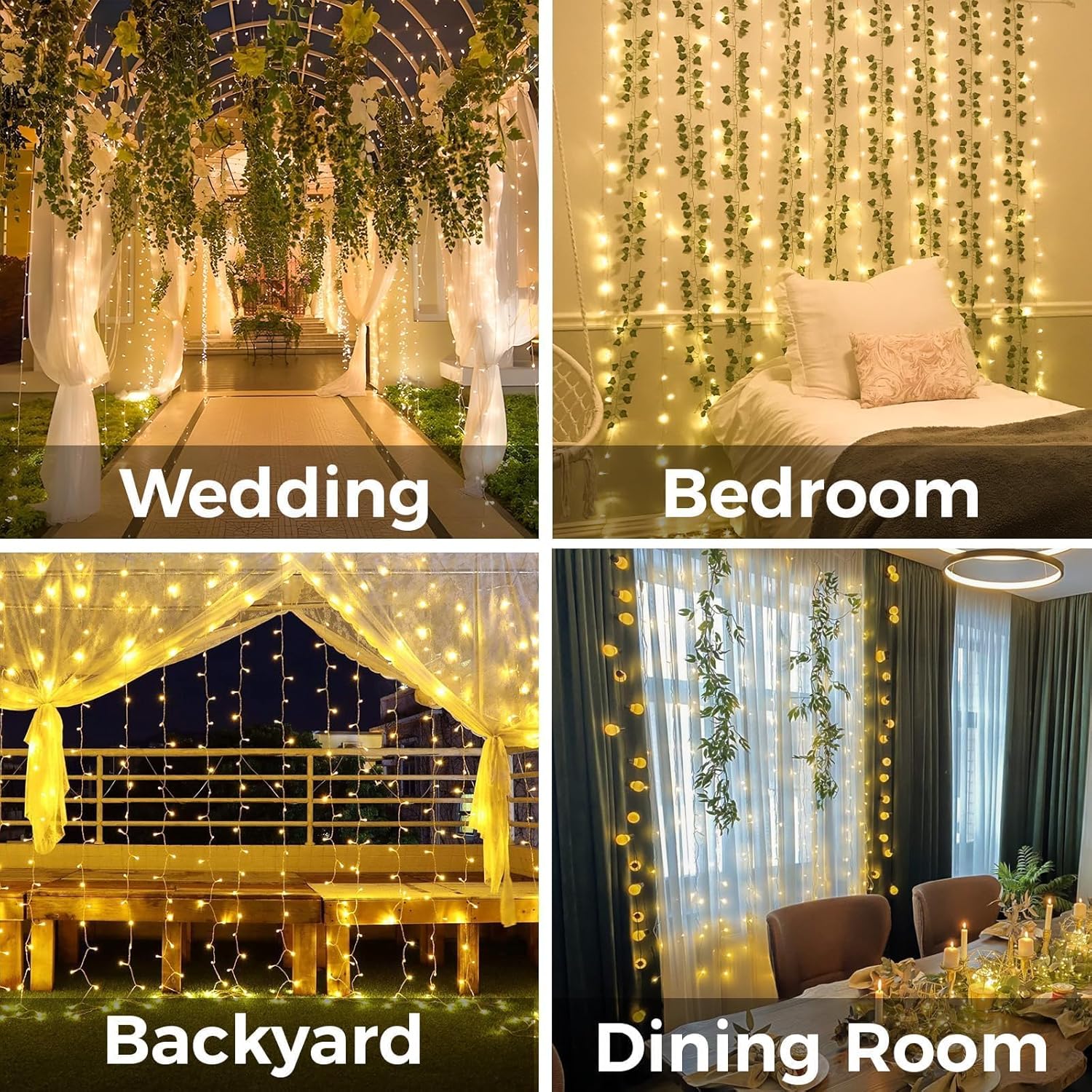Curtain Lights For Bedroom 200 - огляд і ціна Led Fairy String Lights