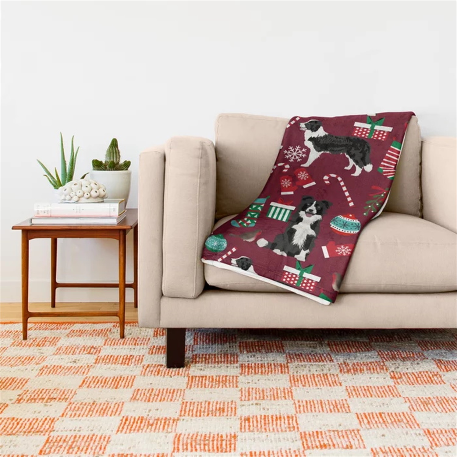 Border Collie Christmas Stocki - огляд і ціна Christmas Throw Blanket