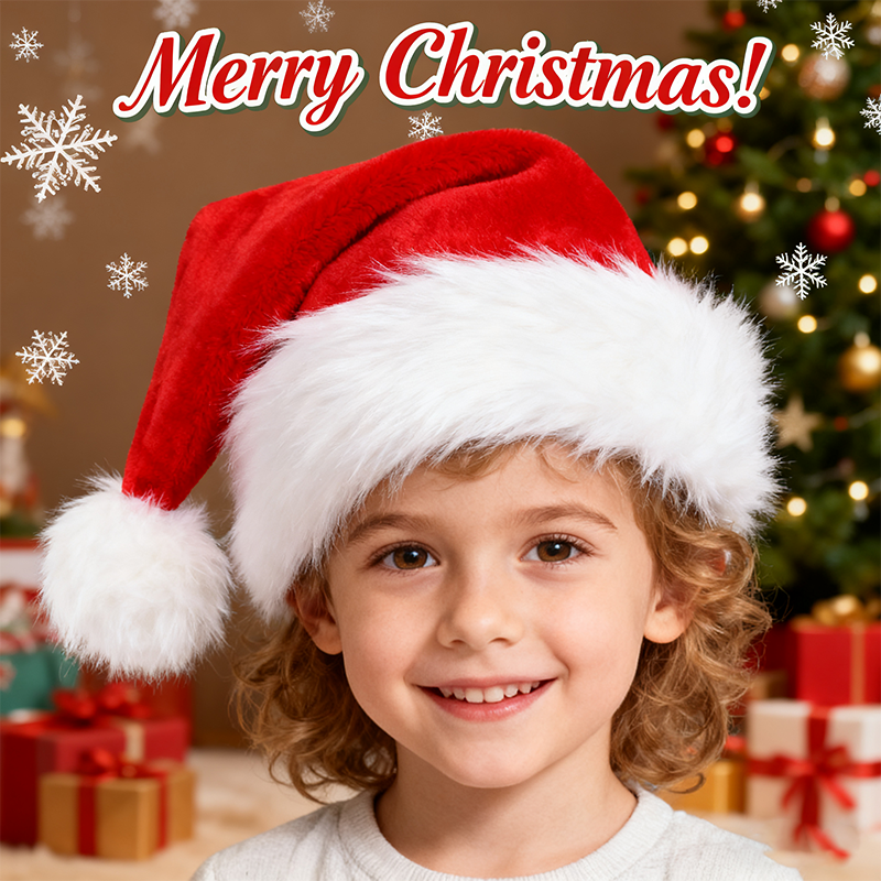 Christmas Santa Hat Xmas Long  - огляд і ціна Santa Hat Plush