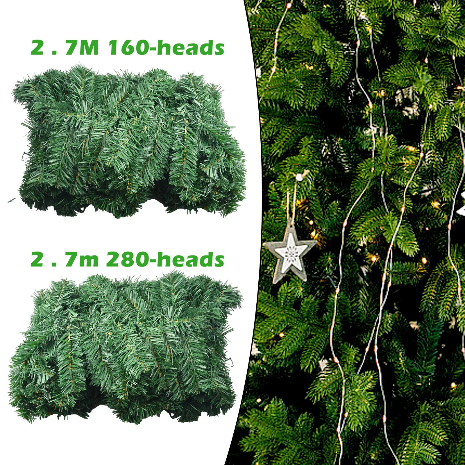 2.7M Artificial Green Christma - огляд і ціна Christmas Wreath Fake