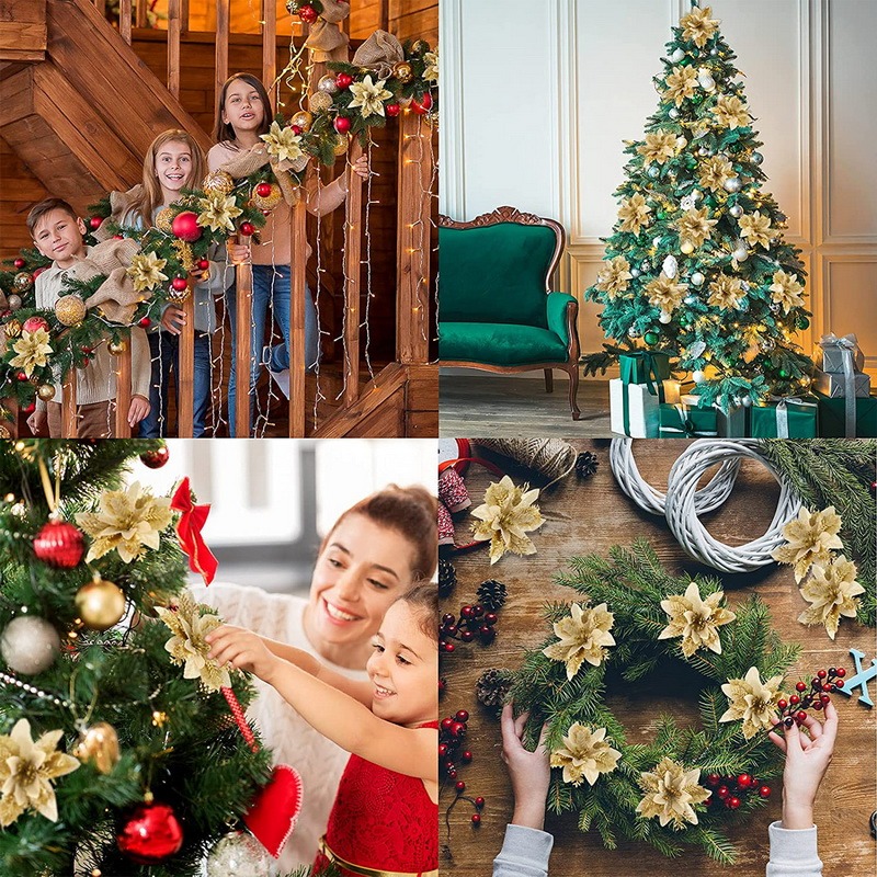 5PCS Christmas Flowers Christm - огляд і ціна Christmas Tree Artificial