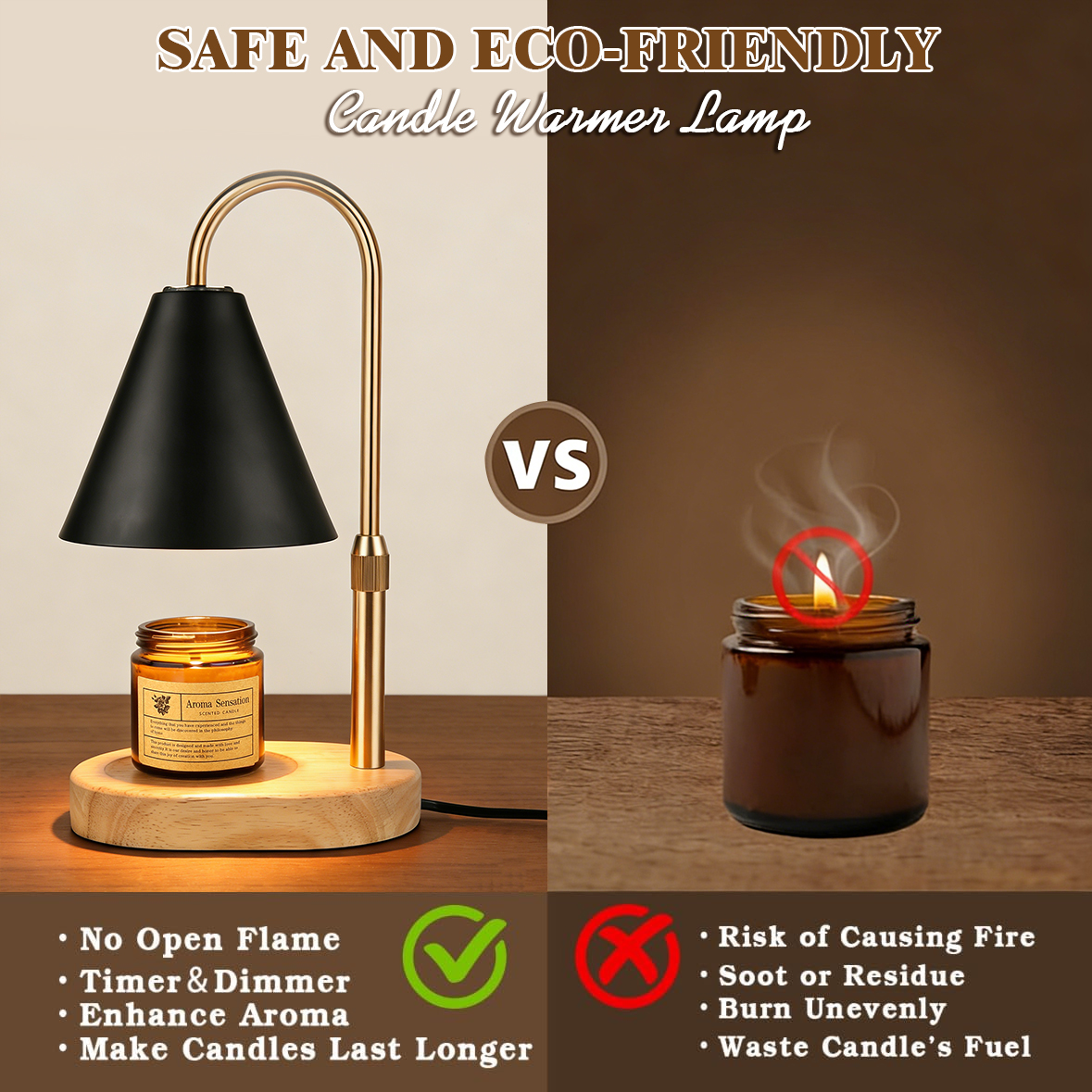 Black Candle Warmer Lamp with  - огляд і ціна Holiday Candle Set