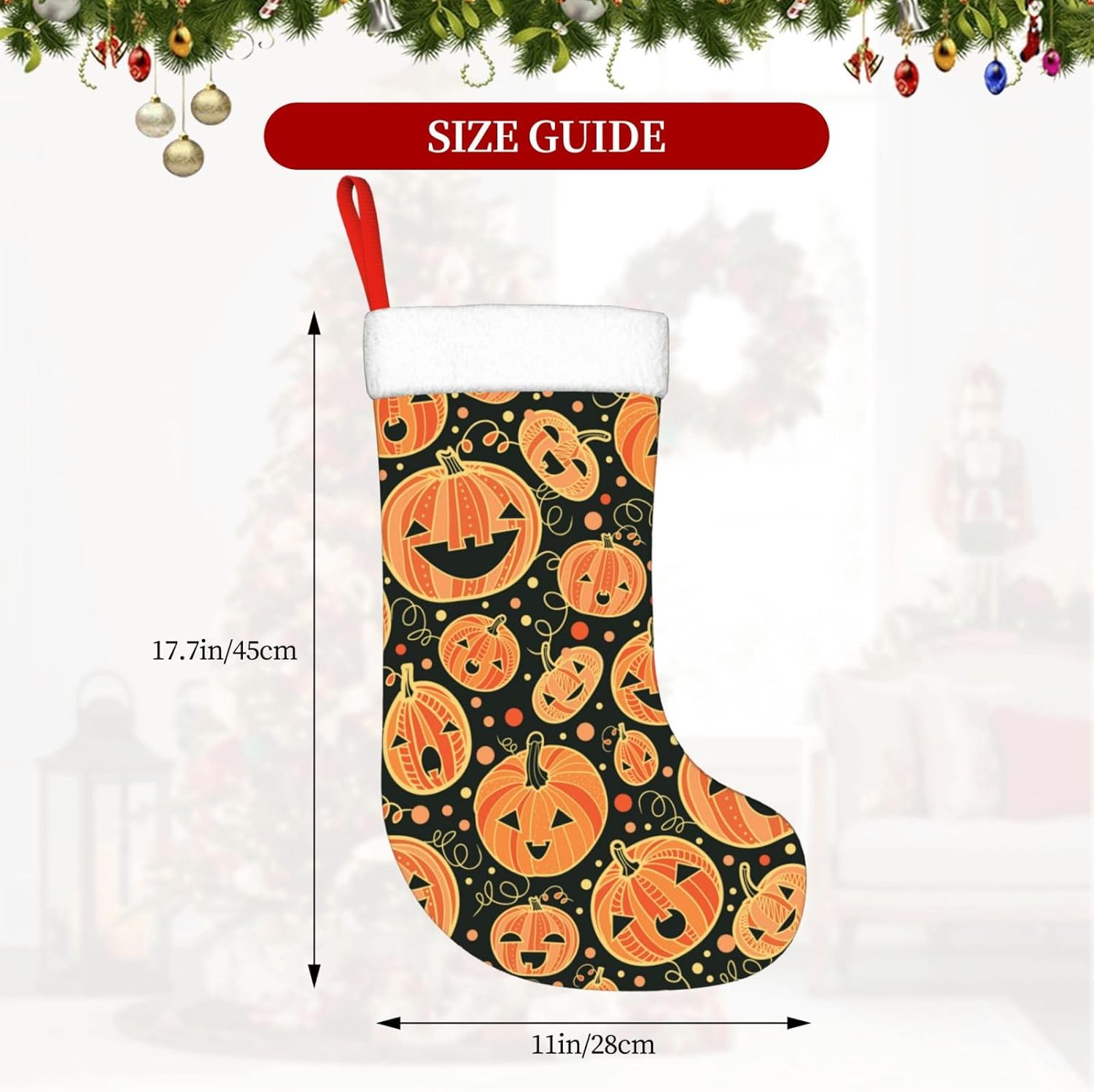 Halloween Pumpkin Christmas St - огляд і ціна Christmas Stocking Hanging