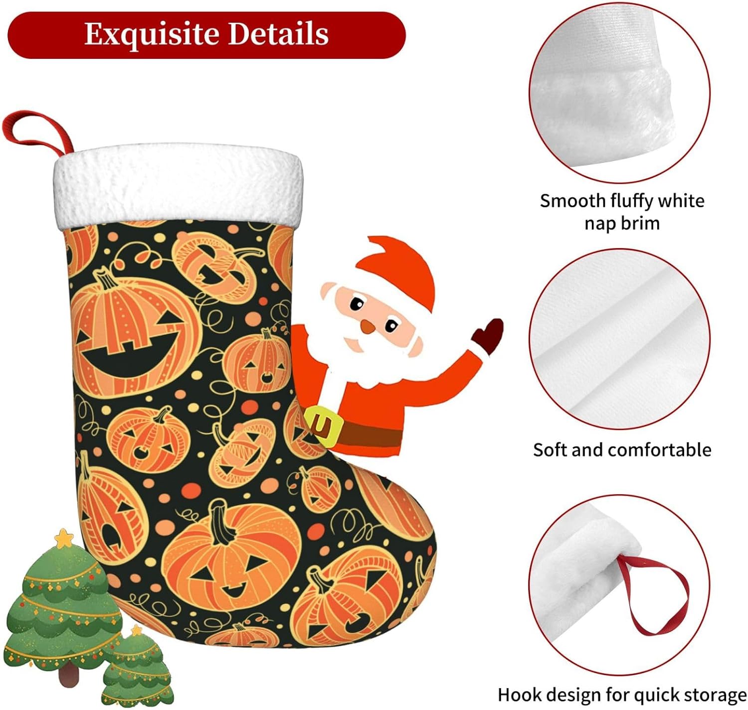 Halloween Pumpkin Christmas St - огляд і ціна Christmas Stocking Hanging
