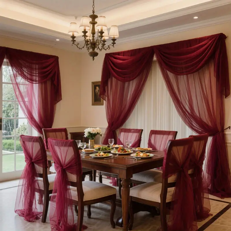 DIY Decoration Tulle Arch Drap - огляд і ціна Christmas Table Runner