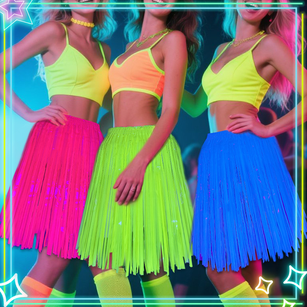 Neon Fluorescent Tinsel Skirt, - огляд і ціна Tinsel Garland Decoration