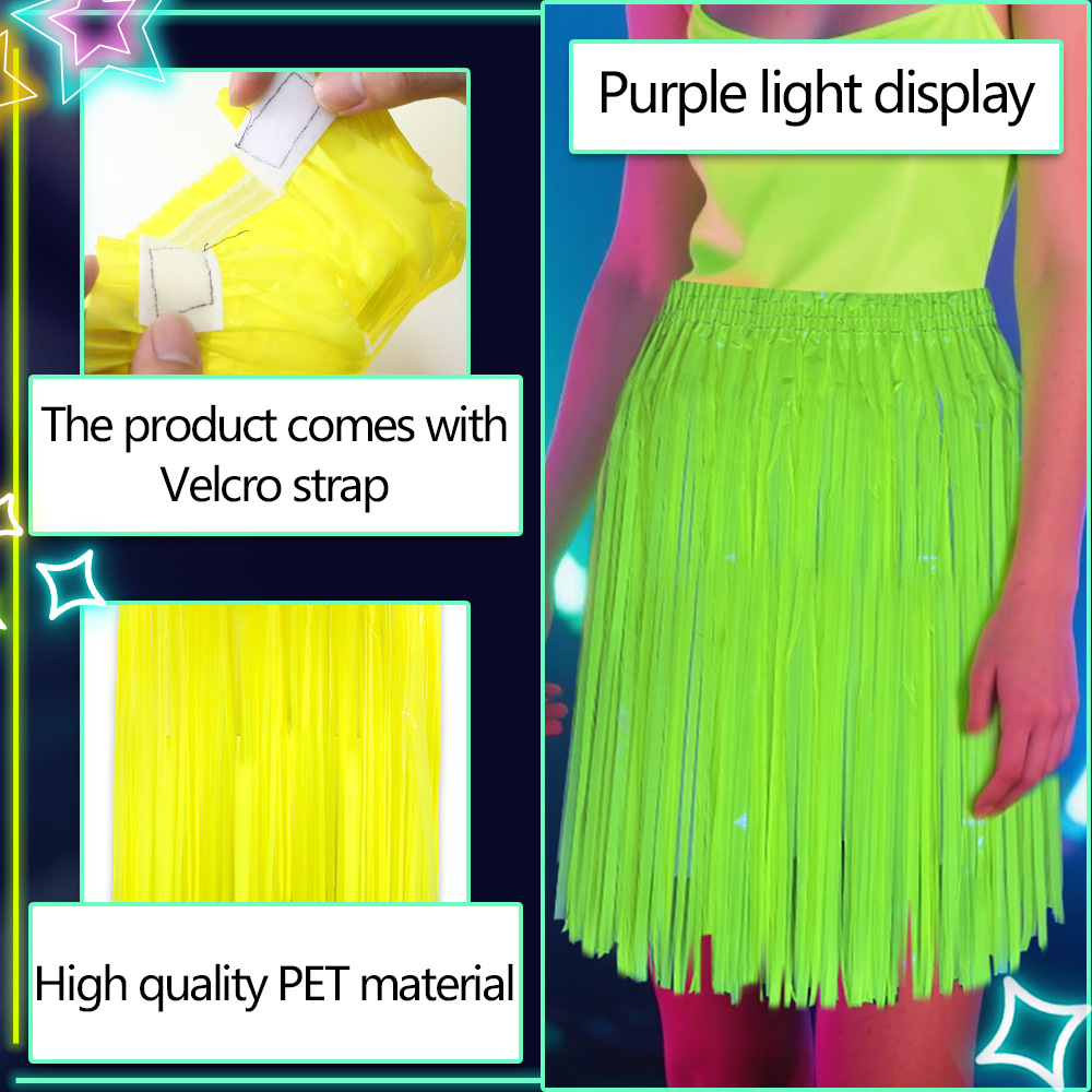 Neon Fluorescent Tinsel Skirt, - огляд і ціна Tinsel Garland Decoration