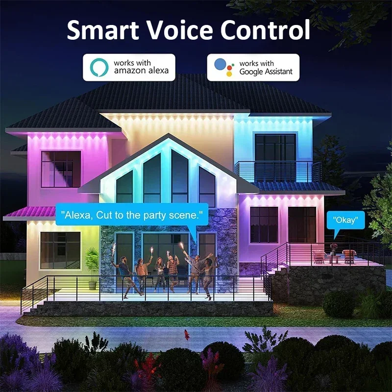 Smart RGBIC Outdoor Permanent  - огляд і ціна Christmas Lights Outdoor