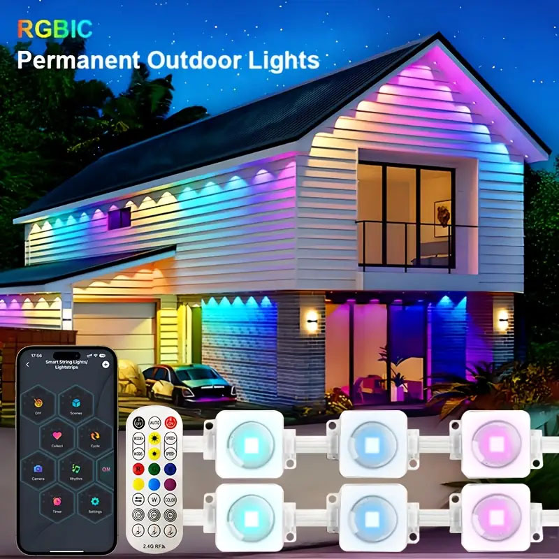 Smart RGBIC Outdoor Permanent  - огляд і ціна Christmas Lights Outdoor