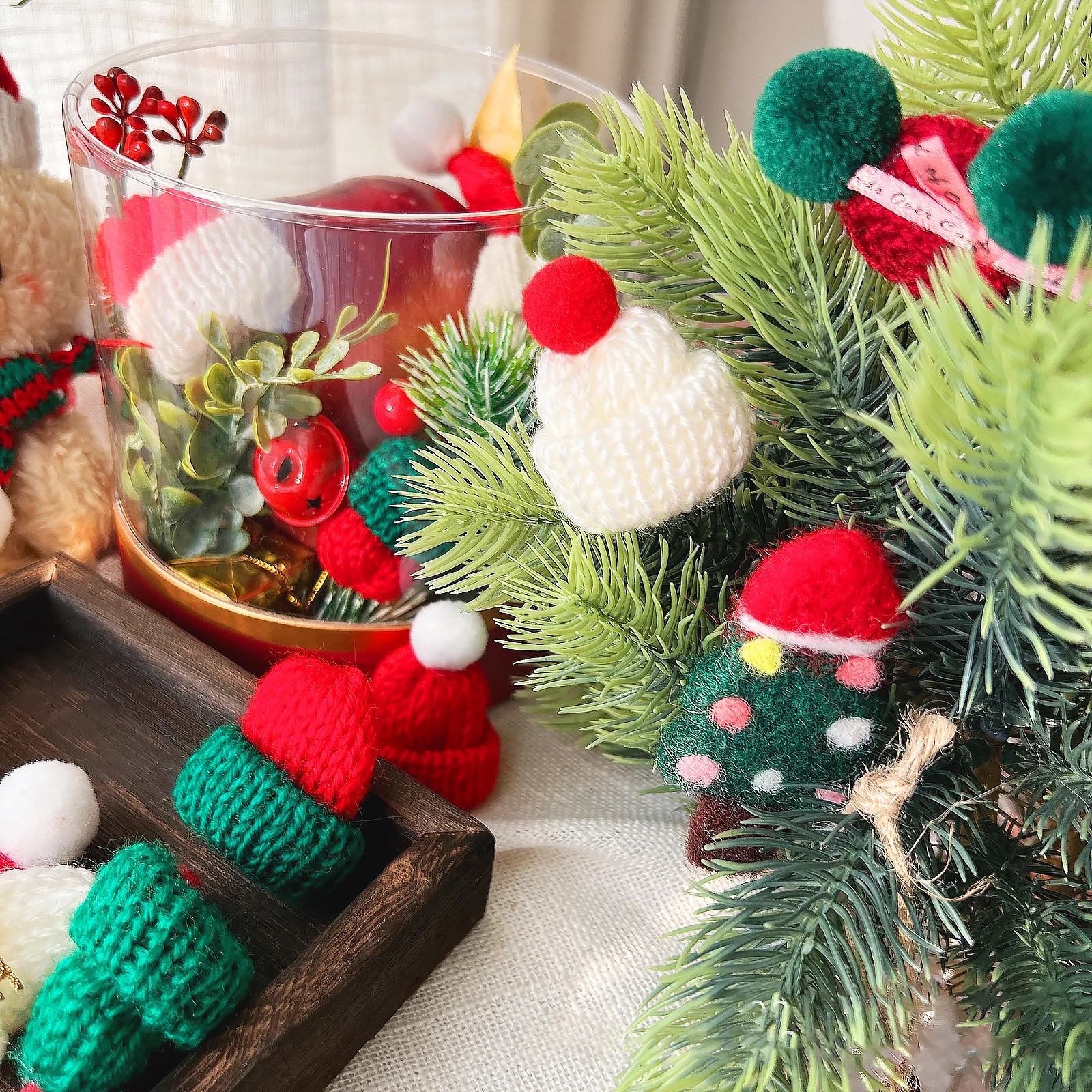 10/20pcs Mini Santa Hat & Scar - огляд і ціна Santa Hat Plush