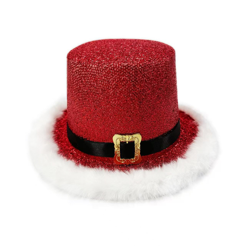 Santa Claus Cap  Shiny Glitter - огляд і ціна Santa Hat Plush