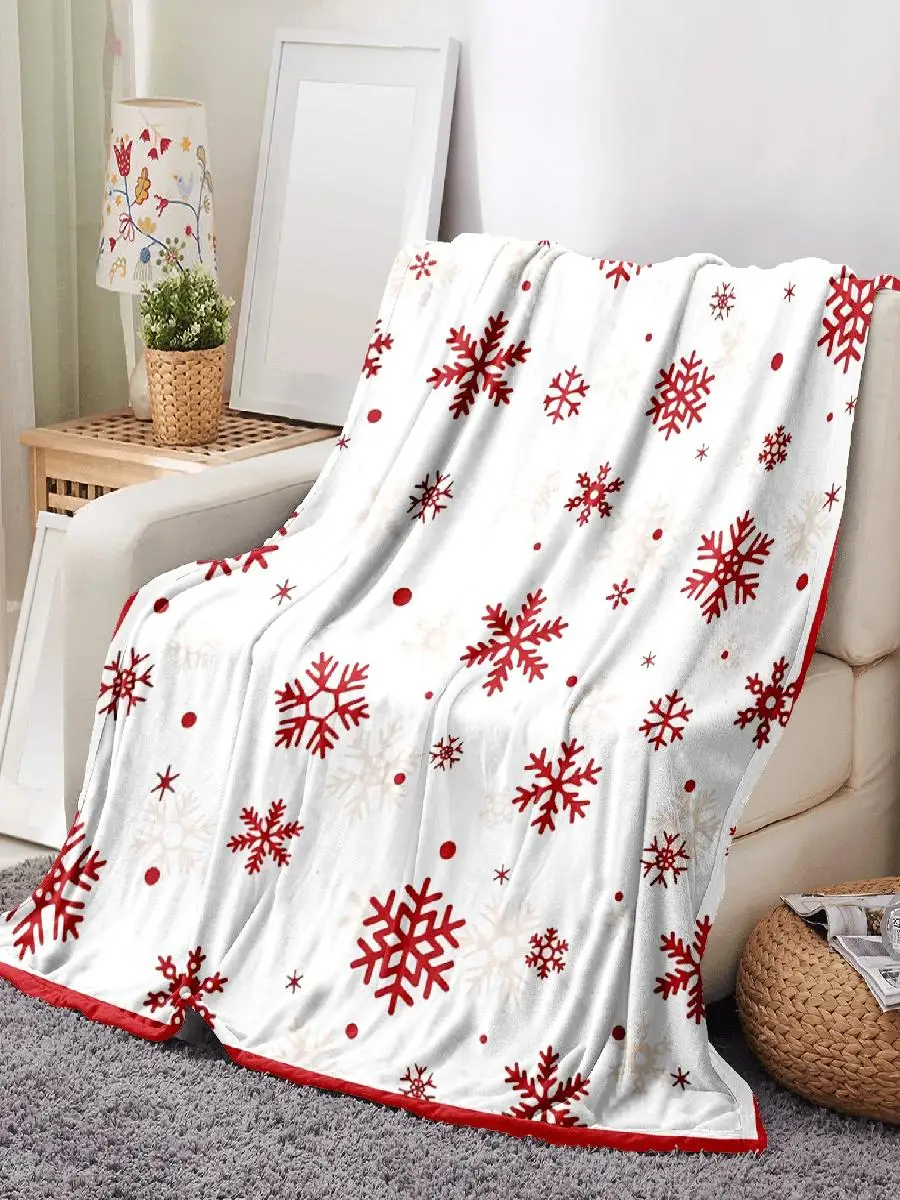 Red Snowflake Blanket Super So - огляд і ціна Christmas Throw Blanket