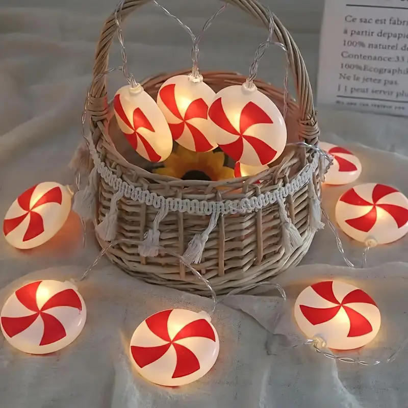 6m 40 LEDS Festive Candy Cane  - огляд і ціна Led Fairy String Lights