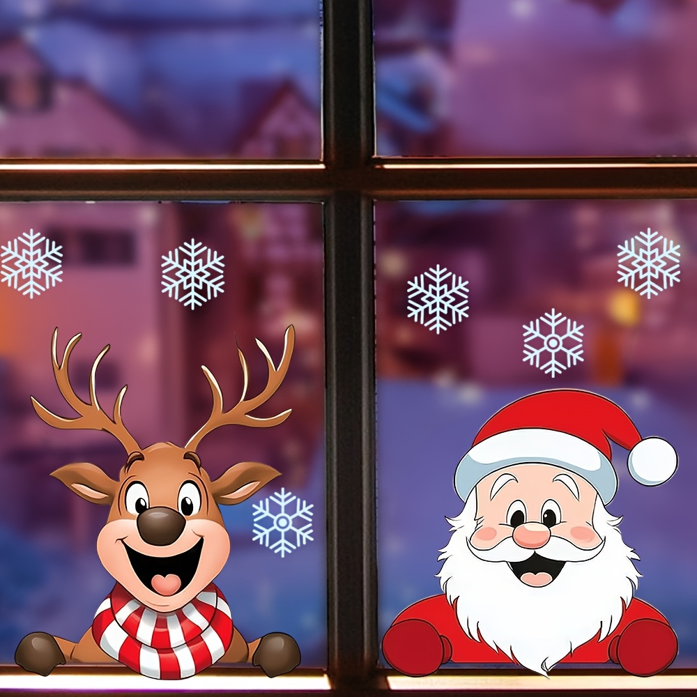 Festive Christmas Window Stick - огляд і ціна Snowflake Window Decal