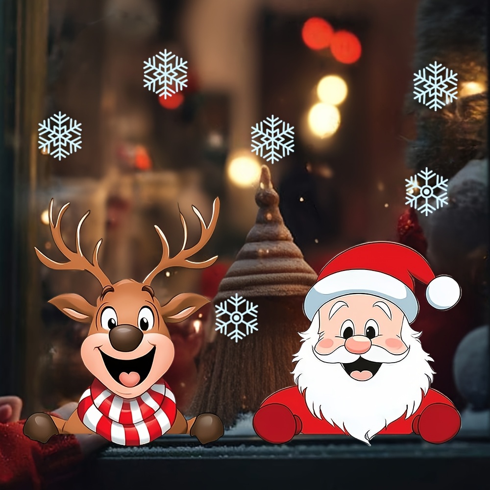 Festive Christmas Window Stick - огляд і ціна Snowflake Window Decal