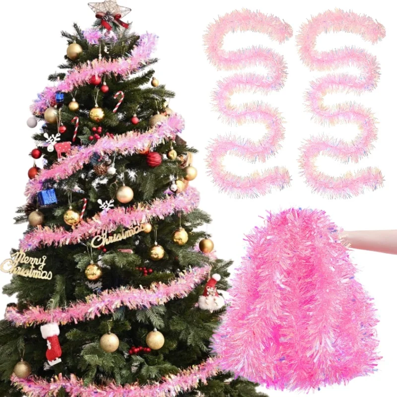 2M Pink Christmas Tinsel Garla - огляд і ціна Tinsel Garland Decoration