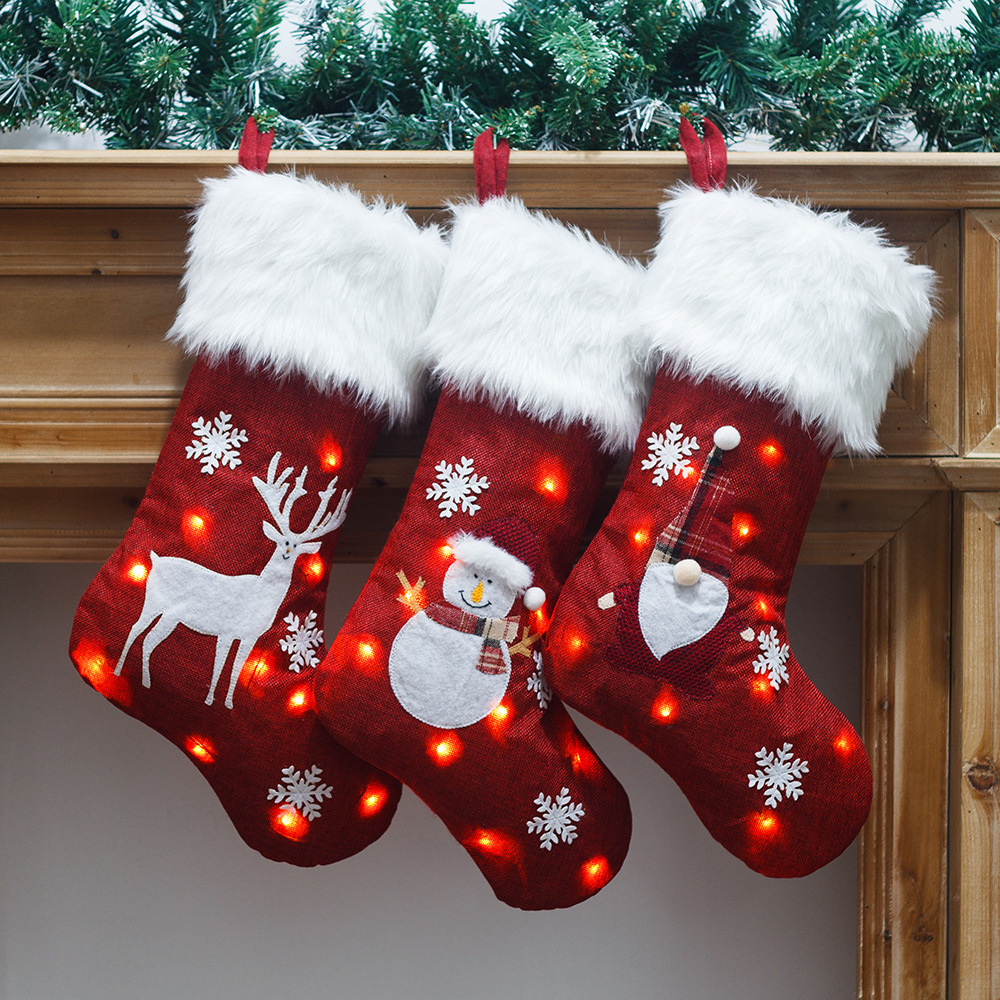 Christmas Socks With Led Light - огляд і ціна Christmas Stocking Hanging