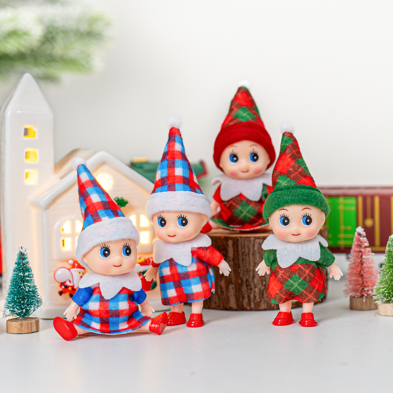 4/5/6 Pcs Mini Baby Elf Christ - огляд і ціна Christmas Throw Blanket
