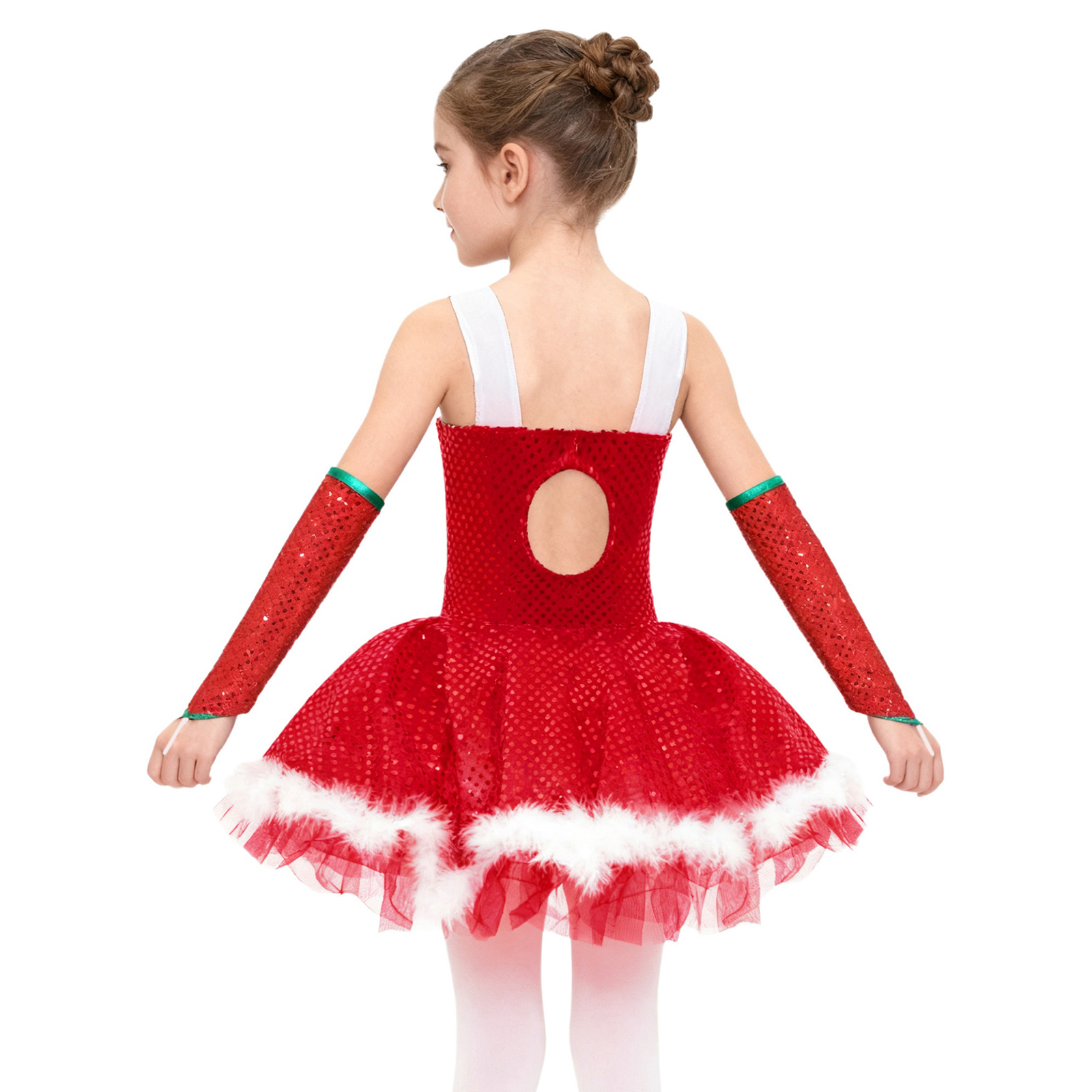 Kids Girls Christmas Figure Sk - огляд і ціна Elf Costume Christmas