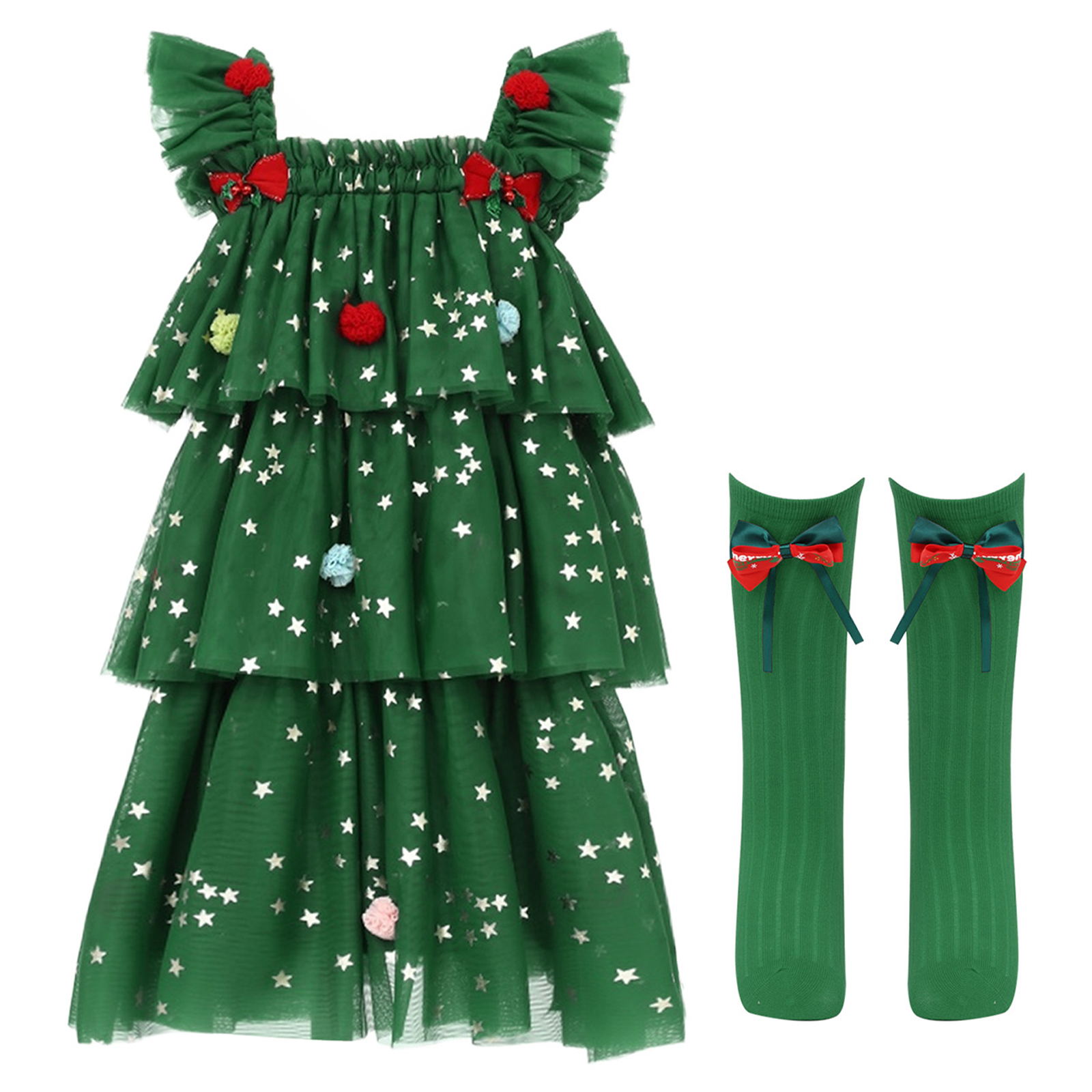 Toddler Girls Christmas Tree E - огляд і ціна Elf Costume Christmas