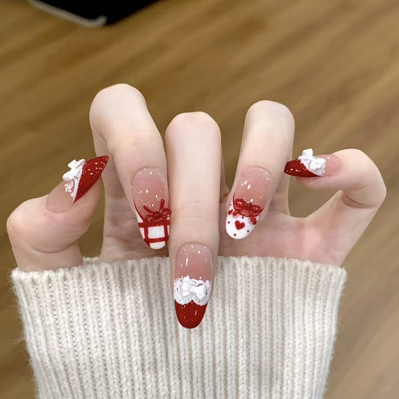 10pcs Handmade Press on Nails  - огляд і ціна Christmas Throw Blanket