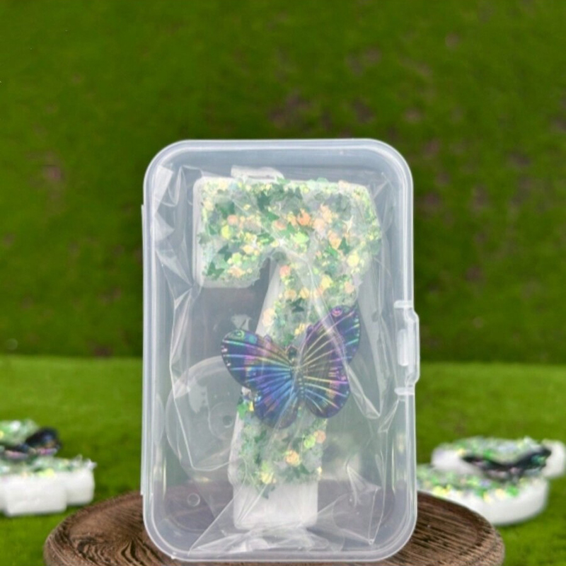 1Pc Green Sequins Number 0-9 B - огляд і ціна Holiday Candle Set