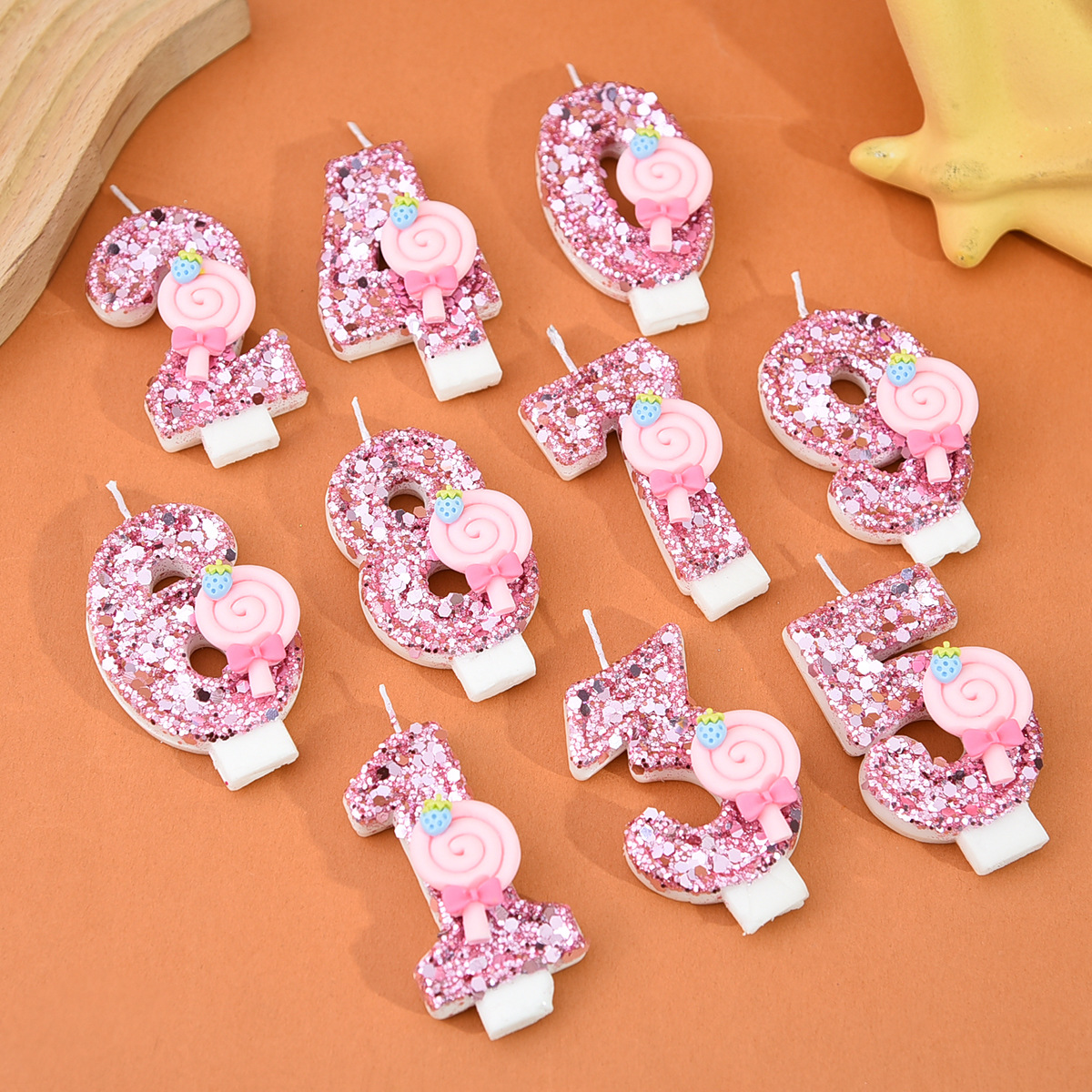 1pc Large 0-9 Numbers Pink Lol - огляд і ціна Holiday Candle Set