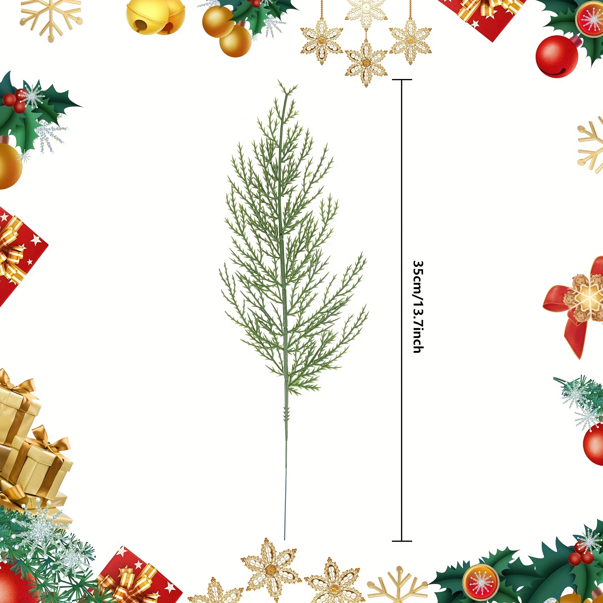 20Pcs Artificial Pine Sprigs F - огляд і ціна Christmas Wreath Fake