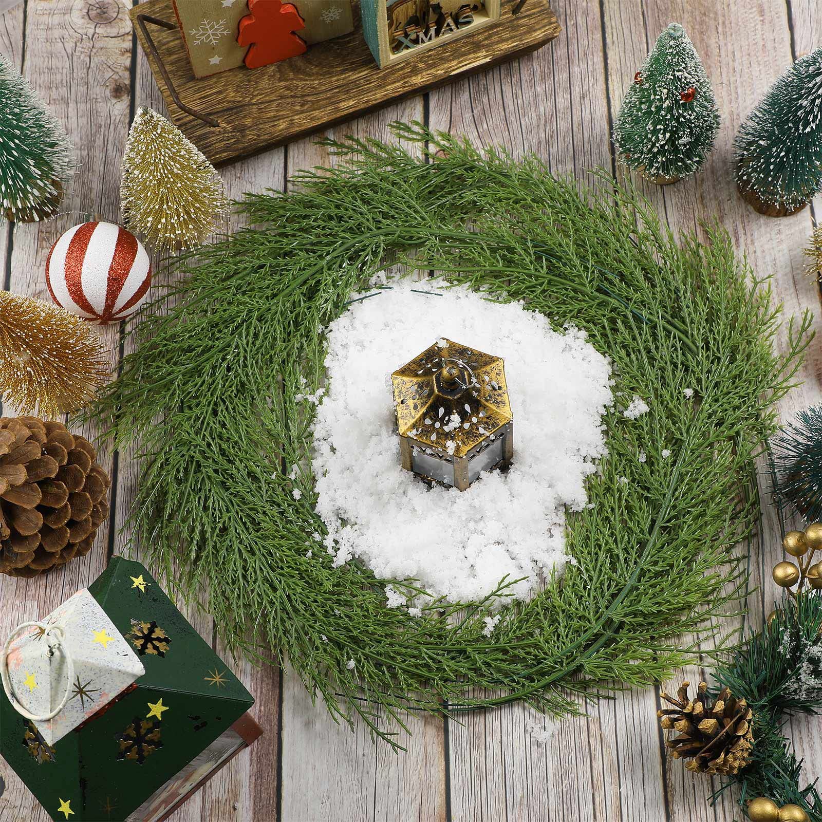 20Pcs Artificial Pine Sprigs F - огляд і ціна Christmas Wreath Fake