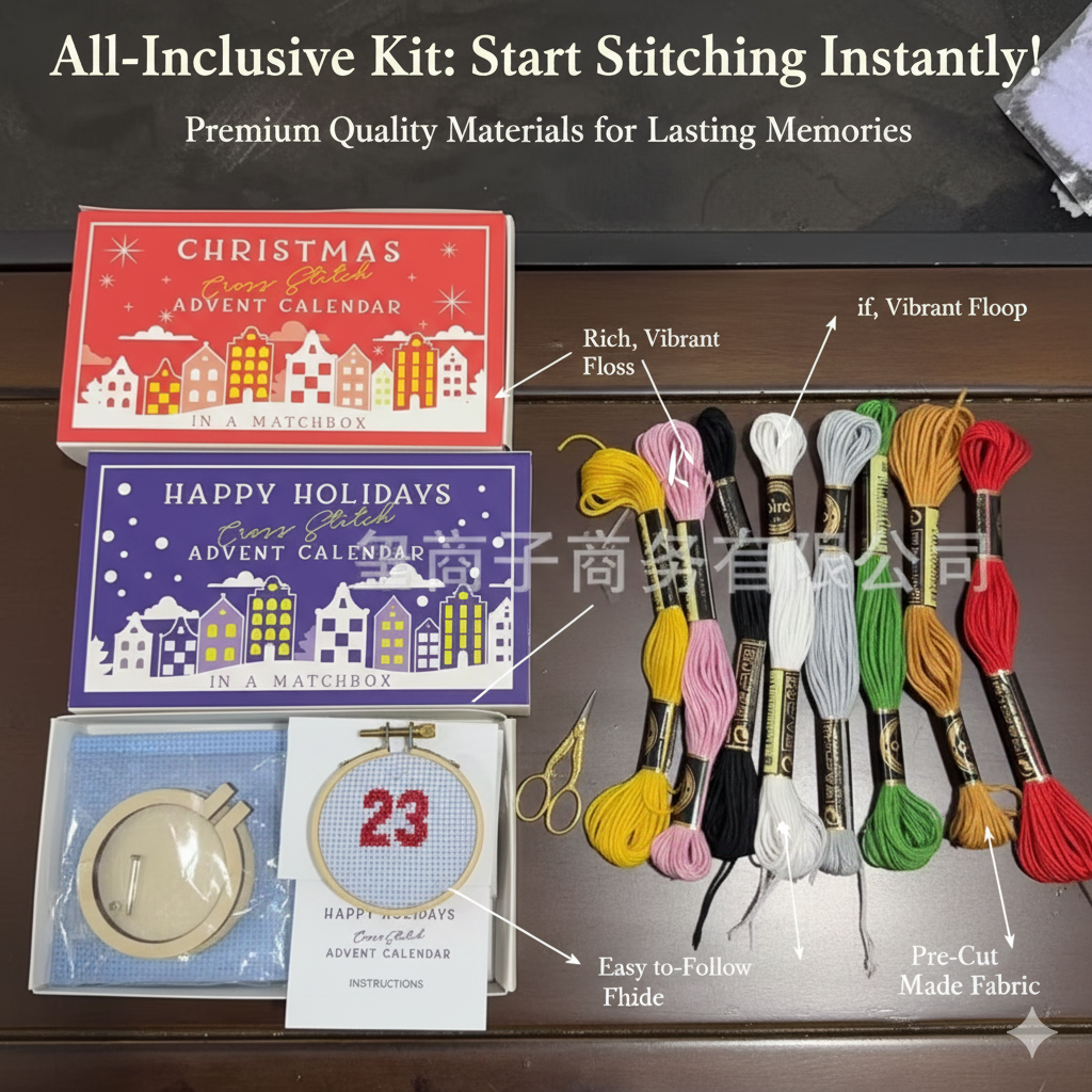 24 Days Countdown Cross Stitch - огляд і ціна Advent Calendar Gift