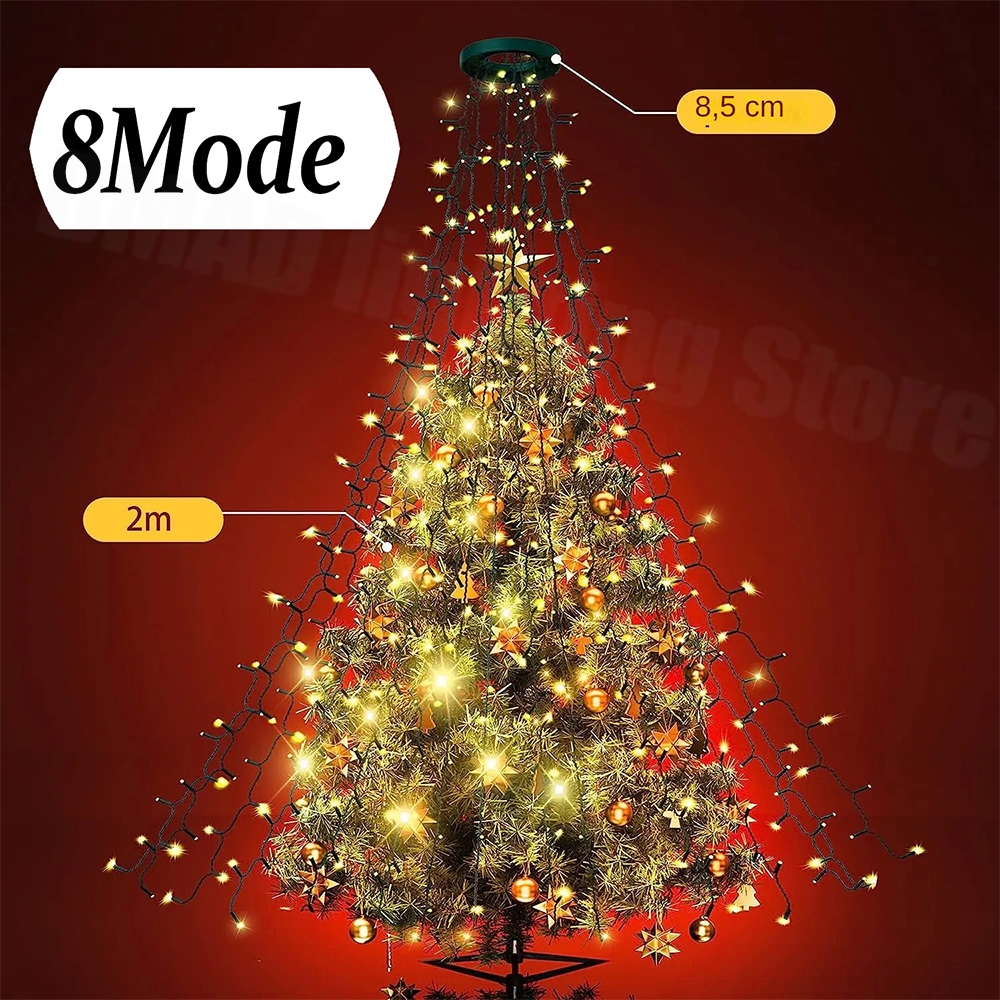 Christmas Tree Waterfall Light - огляд і ціна Led Fairy String Lights
