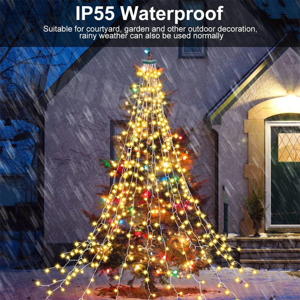 Christmas Tree Waterfall Light - огляд і ціна Led Fairy String Lights