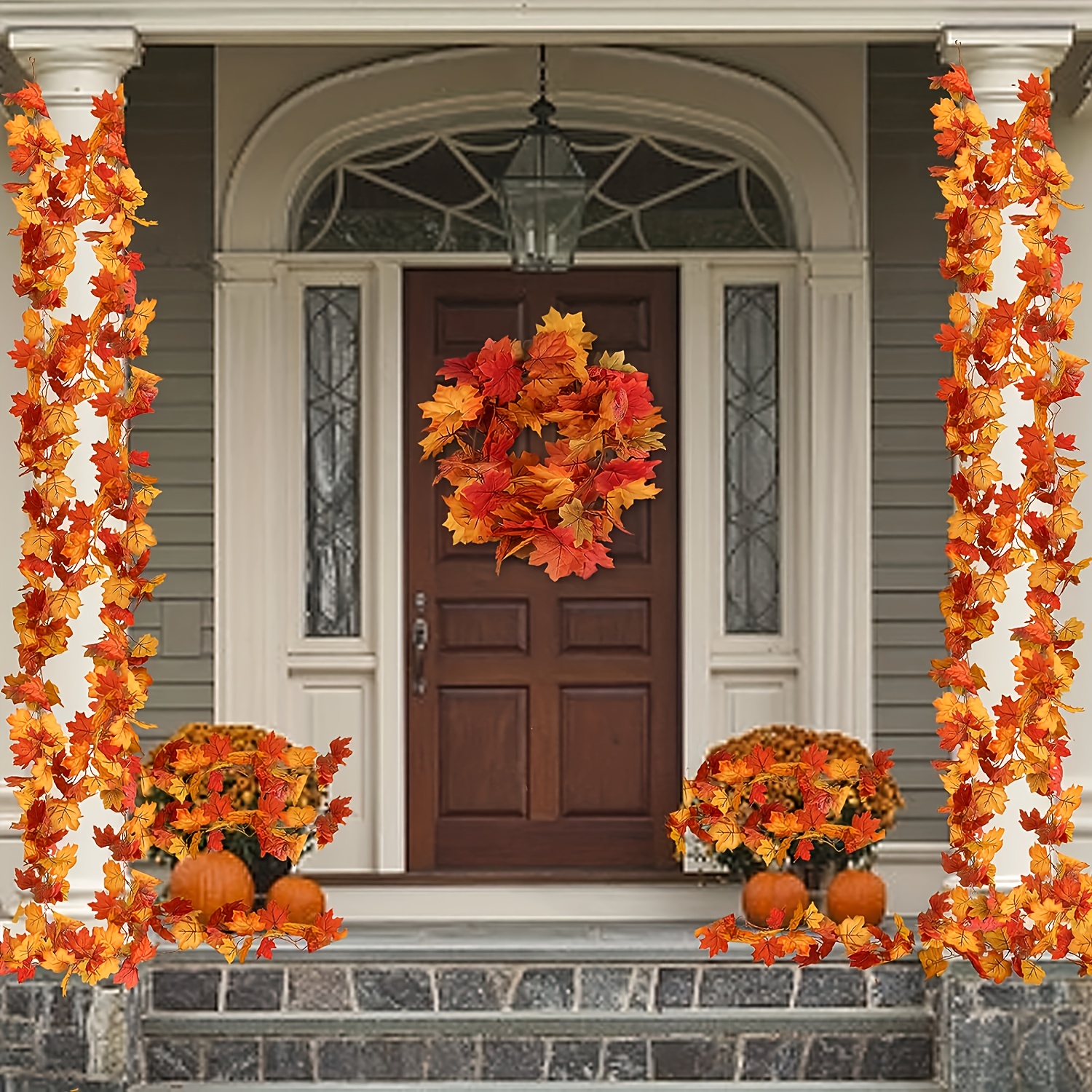 100CM Autumn Artificial Maple  - огляд і ціна Christmas Wreath Fake