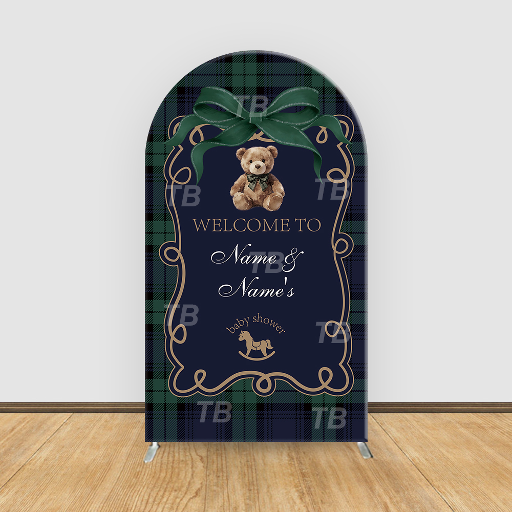 Teddy Bear Plaid Theme Arch Ba - огляд і ціна Christmas Throw Blanket