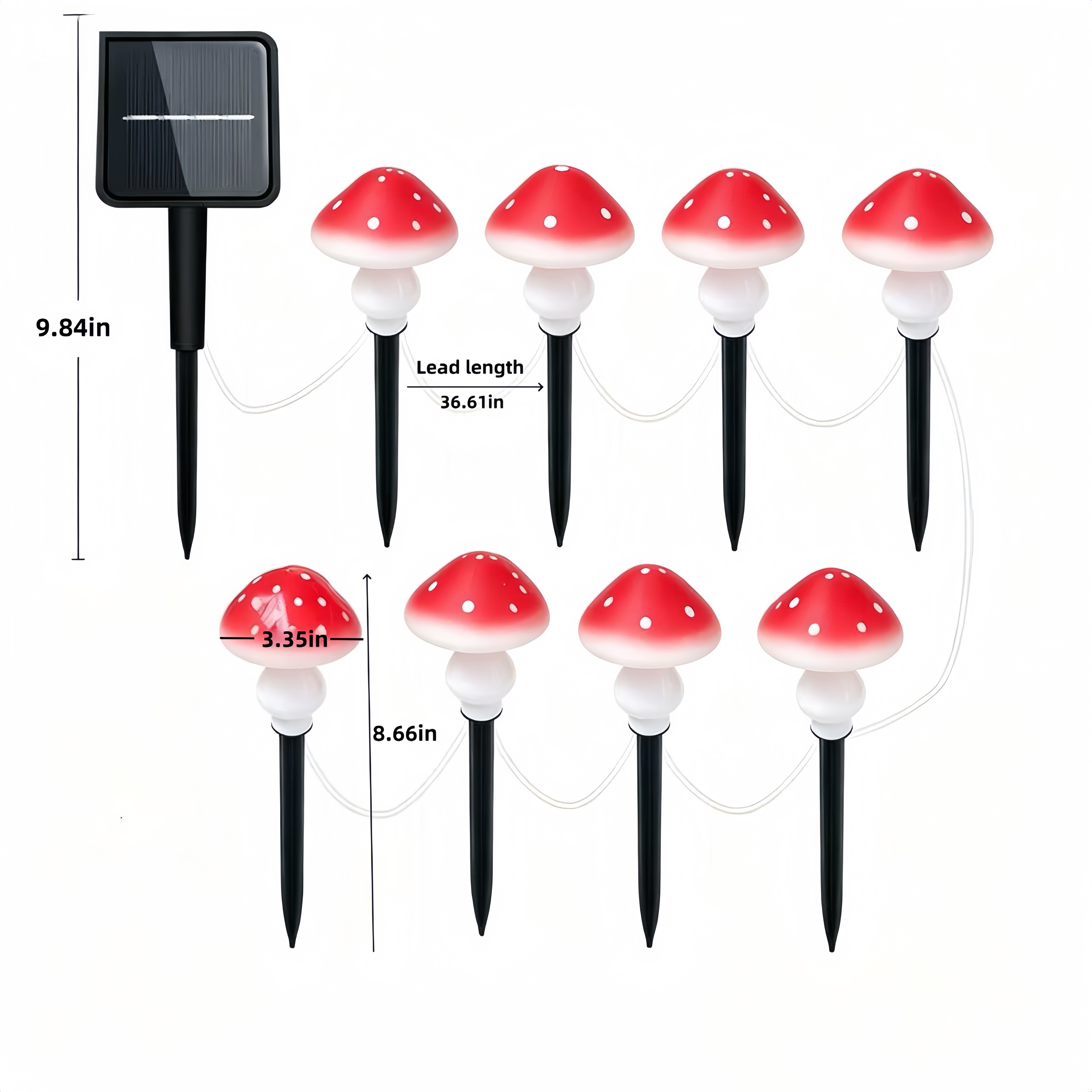 Solar Mushroom String Lights W - огляд і ціна Christmas Lights Outdoor