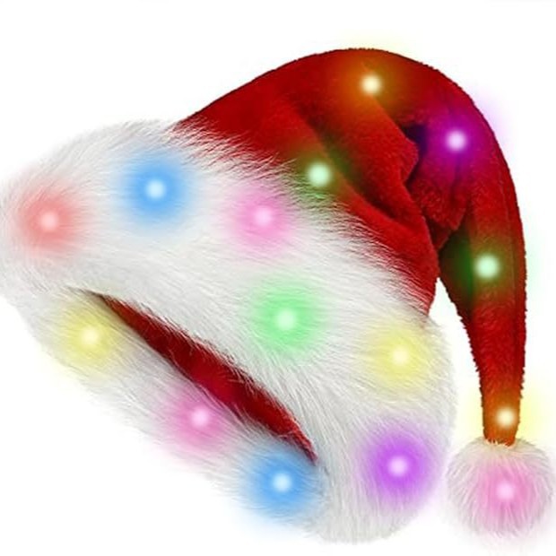 Christmas hat LED light plush  - огляд і ціна Santa Hat Plush