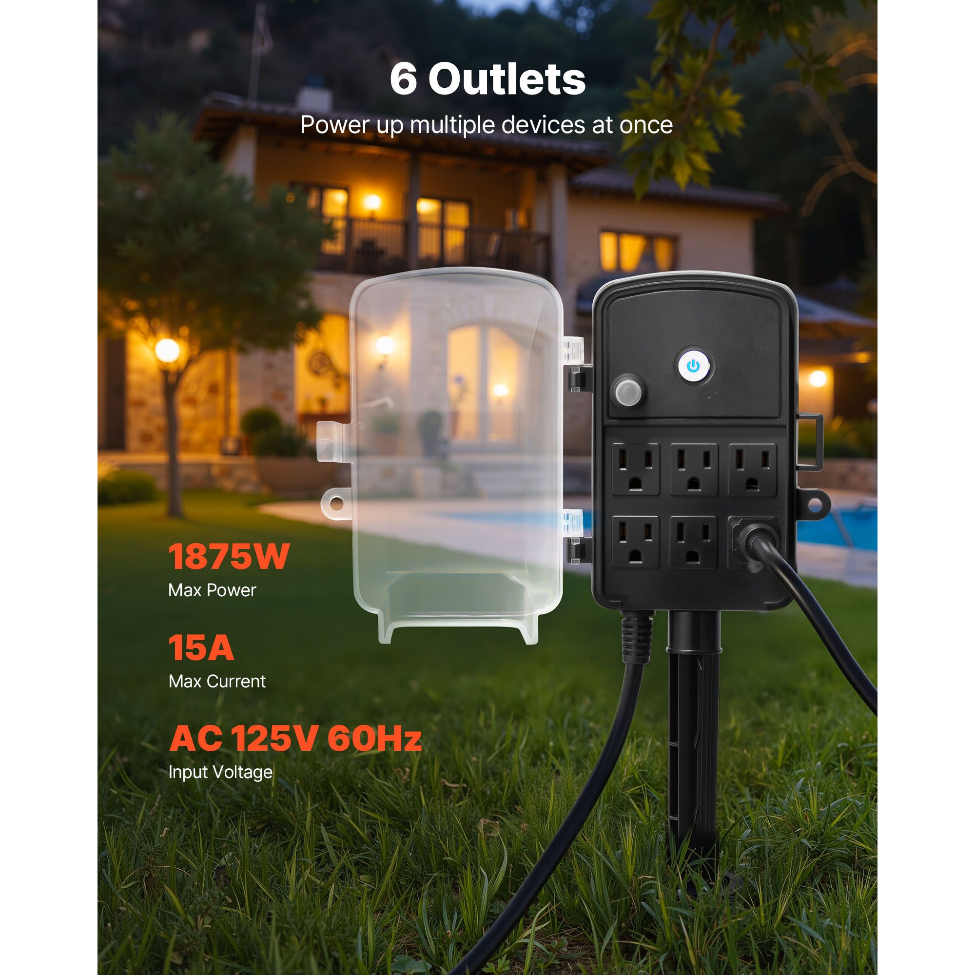 Outdoor Power Stake 25FT Exten - огляд і ціна Christmas Lights Outdoor