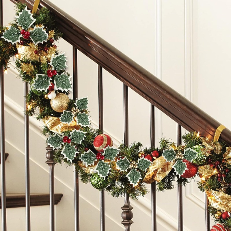 5-50pcs Christmas Holly Berrie - огляд і ціна Christmas Wreath Fake