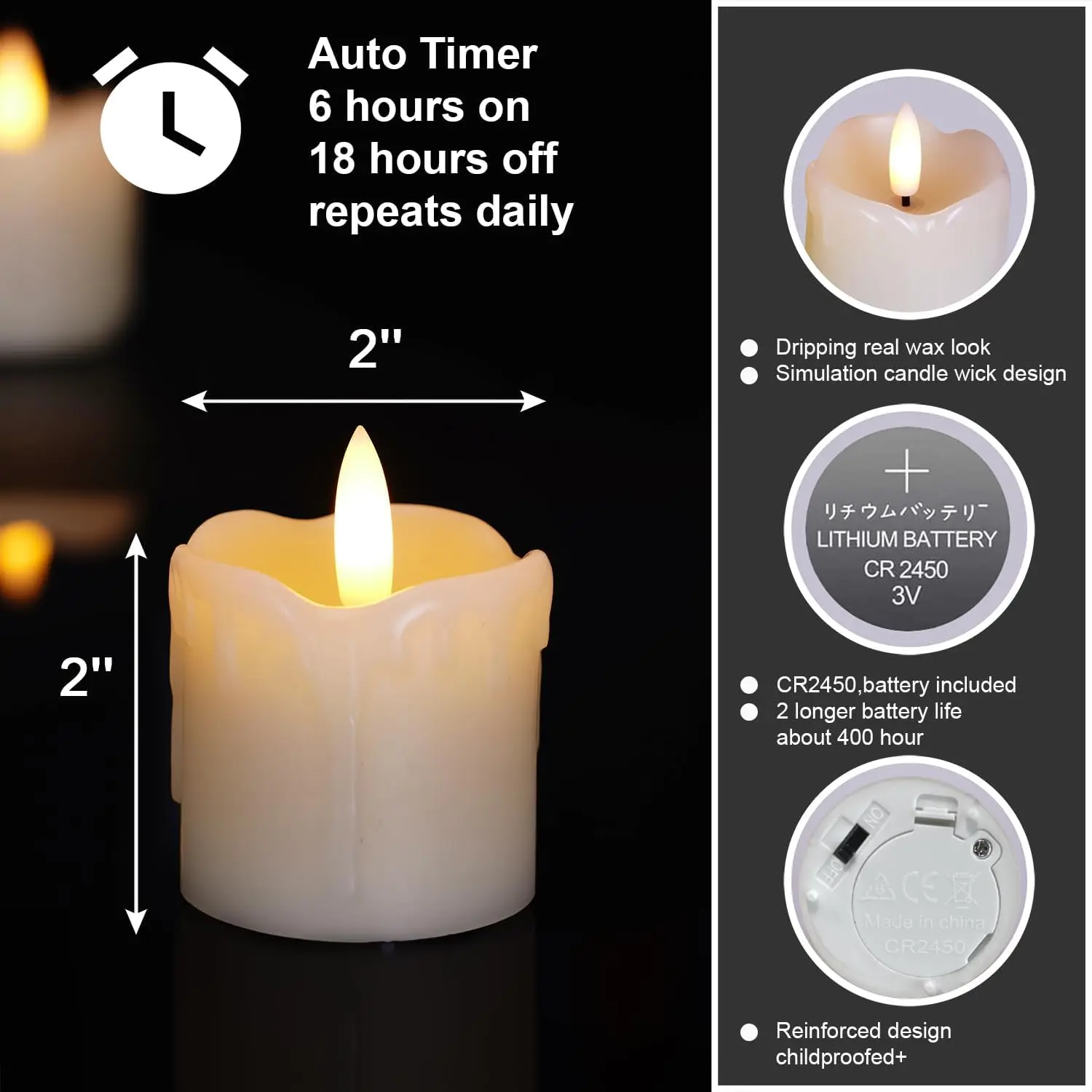 Flameless Votive Candles with  - огляд і ціна Holiday Candle Set