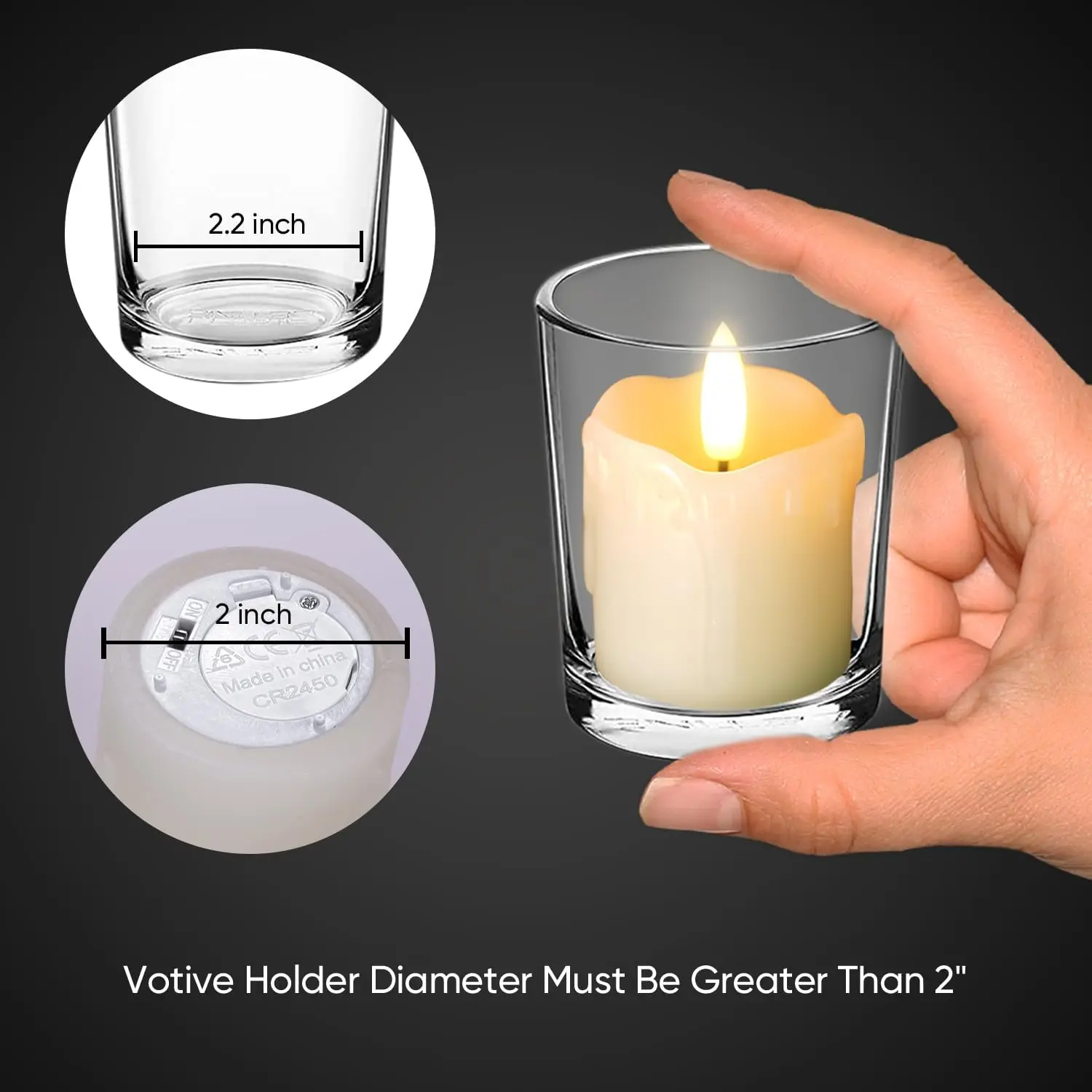 Flameless Votive Candles with  - огляд і ціна Holiday Candle Set